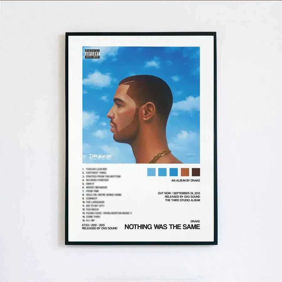Poster Prints New Drake Music Album Cover Canvas Painting Wall Art
