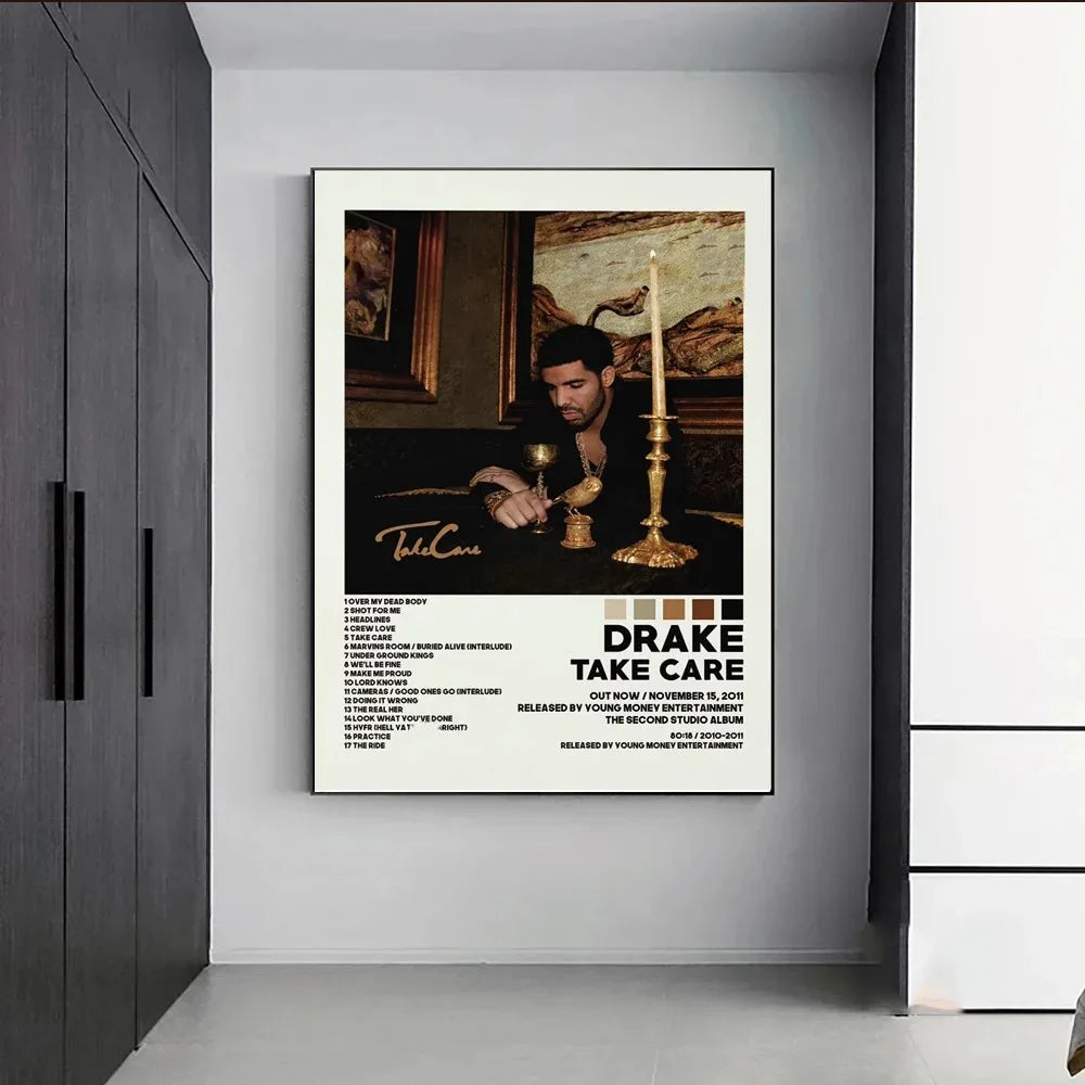 Poster Prints New Drake Music Album Cover Canvas Painting Wall Art