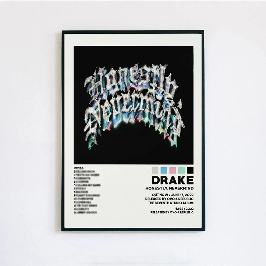 Poster Prints New Drake Music Album Cover Canvas Painting Wall Art