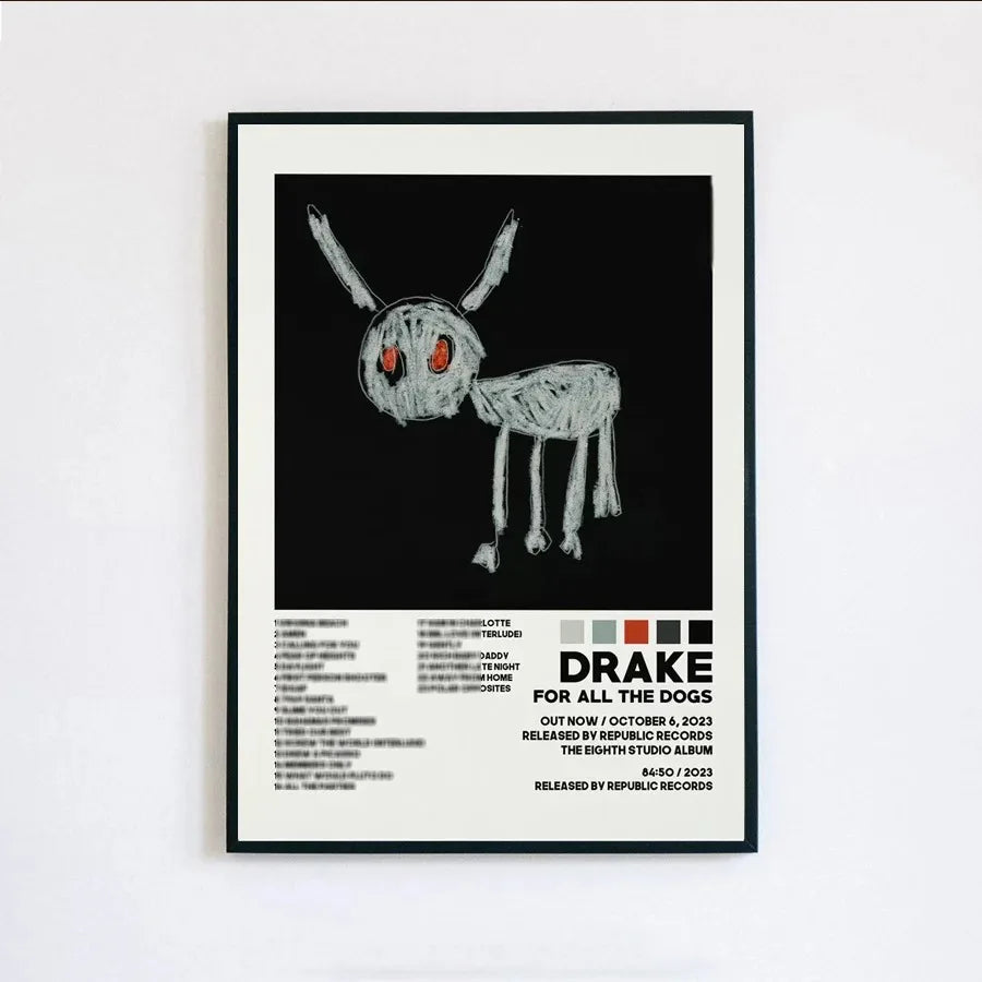 Poster Prints New Drake Music Album Cover Canvas Painting Wall Art