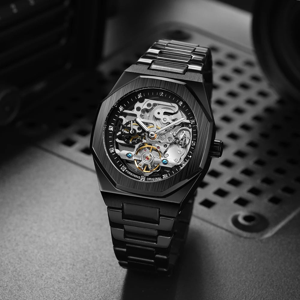 Forsining Skeleton Automatic Mechanical Watch for Men