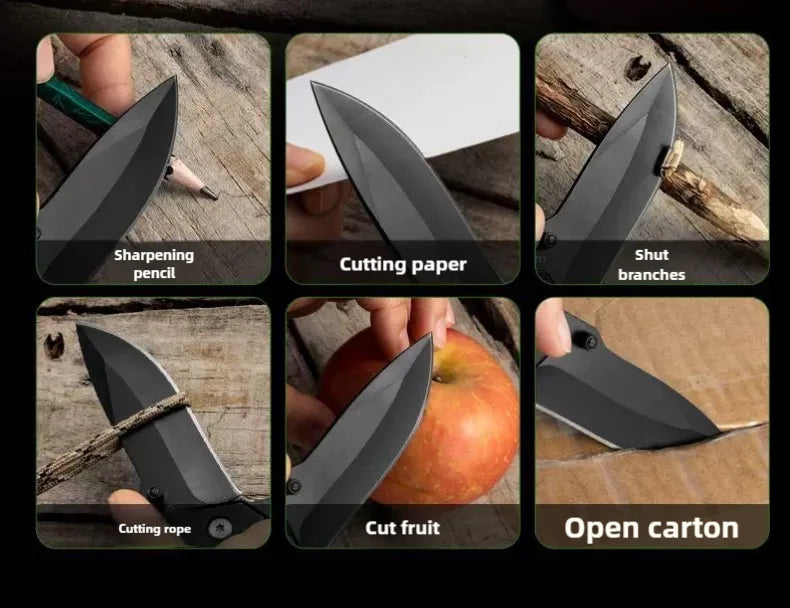 Men's Folding pocket knife, with pocket clip, stainless steel blade, for men and women