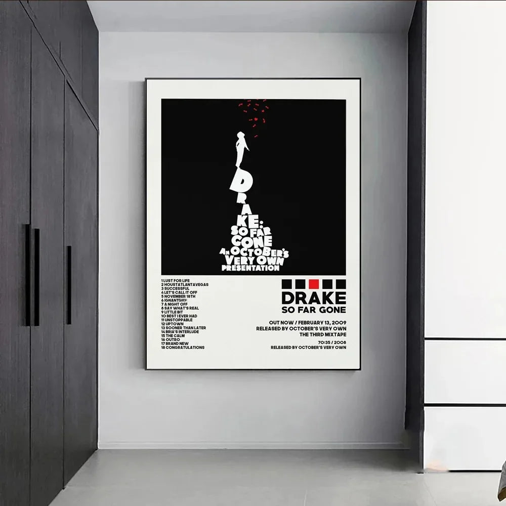 Poster Prints New Drake Music Album Cover Canvas Painting Wall Art