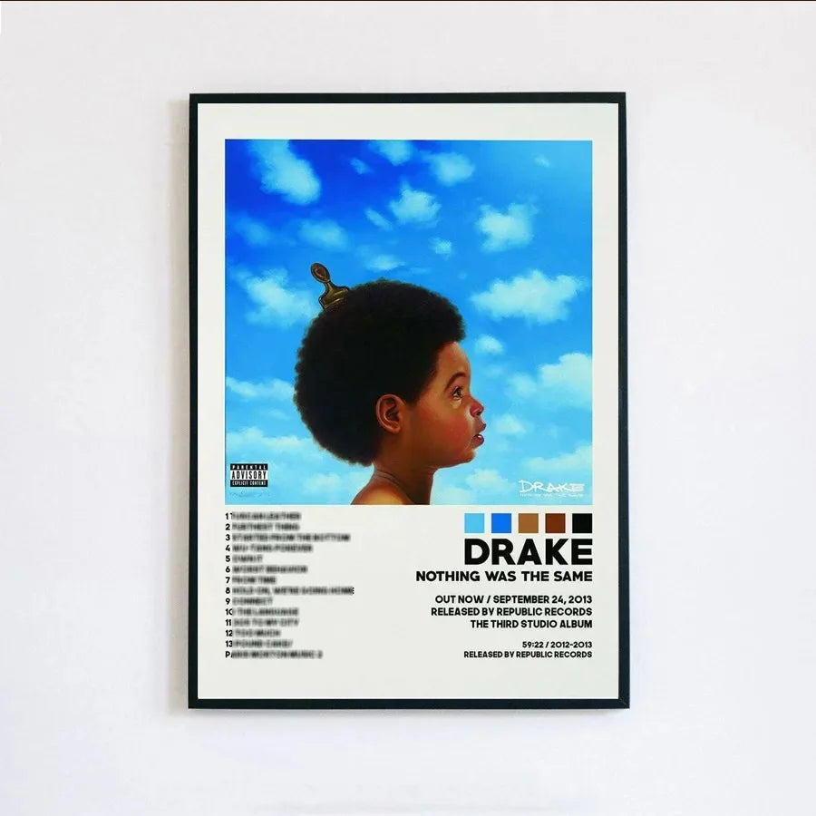 Poster Prints New Drake Music Album Cover Canvas Painting Wall Art