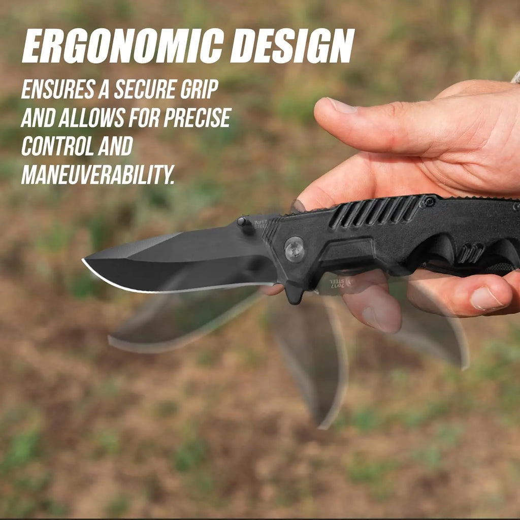 Men's Folding pocket knife, with pocket clip, stainless steel blade, for men and women