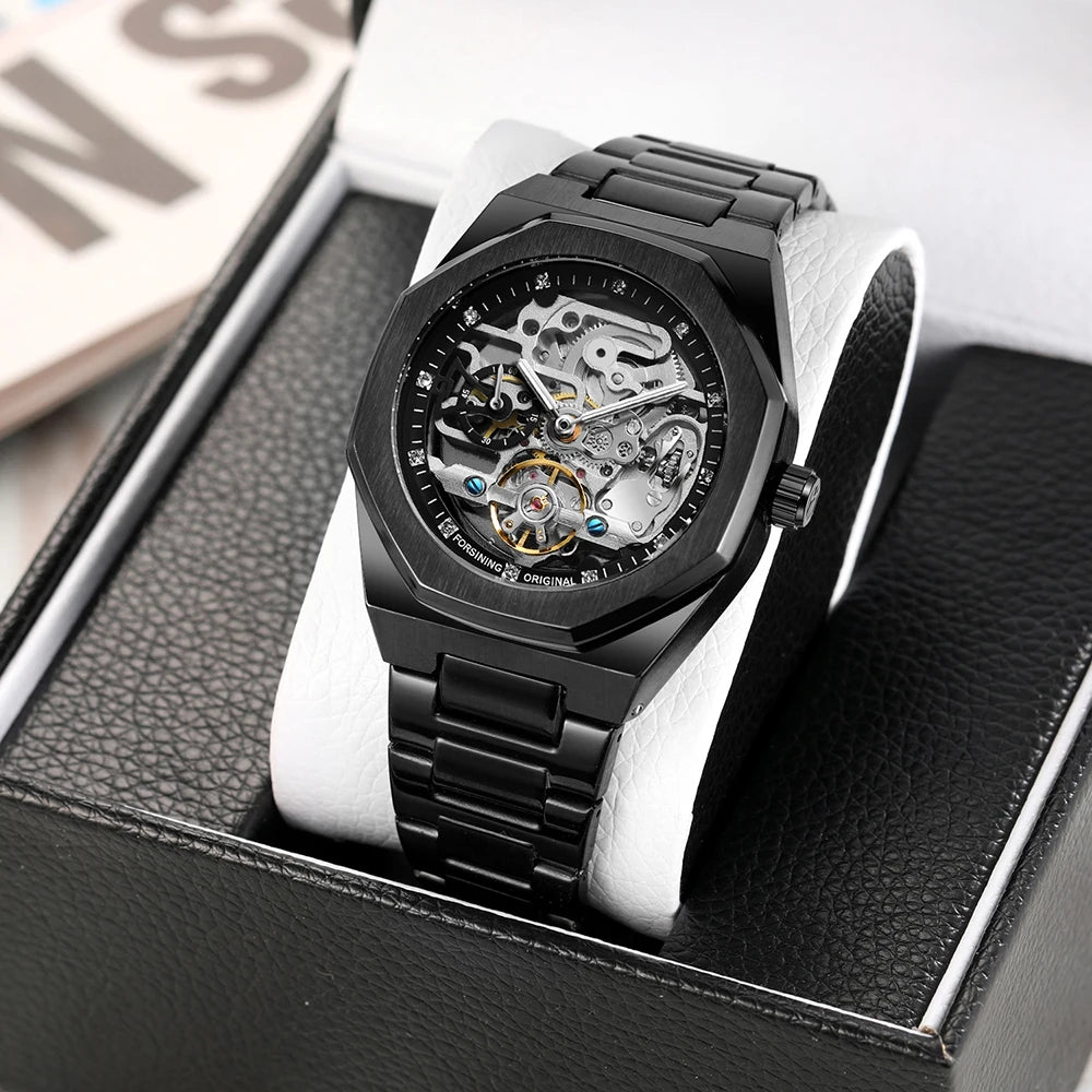 Forsining Skeleton Automatic Mechanical Watch for Men