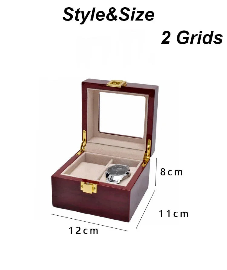 Wooden Watch Box/Watch Storage Case with 1/2/3/5/6/10/12 Slots
