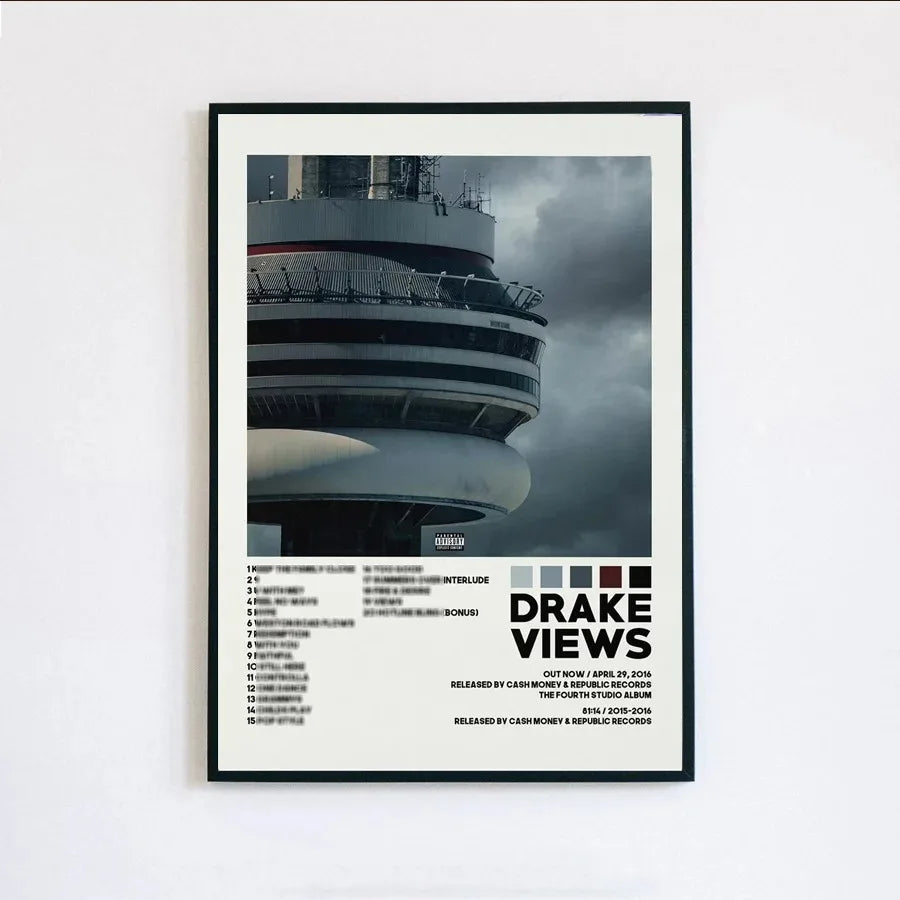 Poster Prints New Drake Music Album Cover Canvas Painting Wall Art