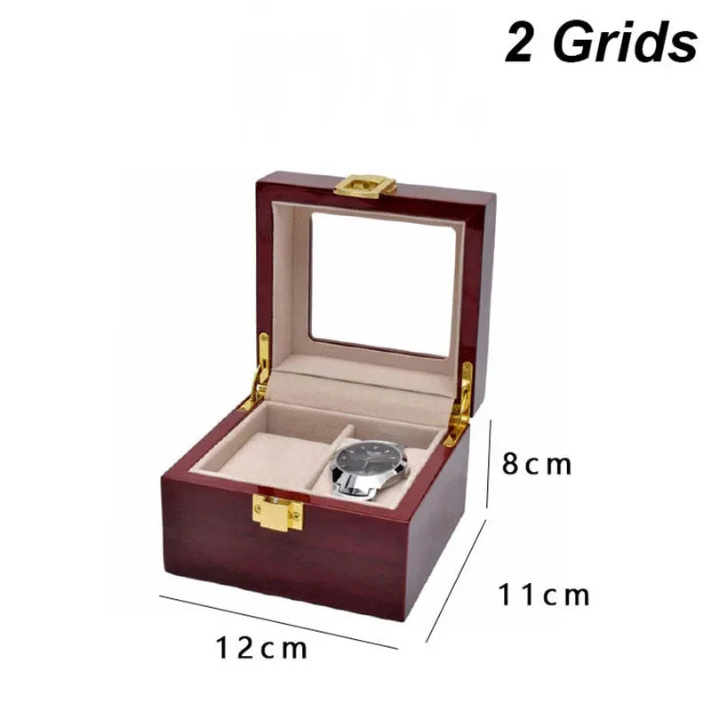 Wooden Watch Box/Watch Storage Case with 1/2/3/5/6/10/12 Slots