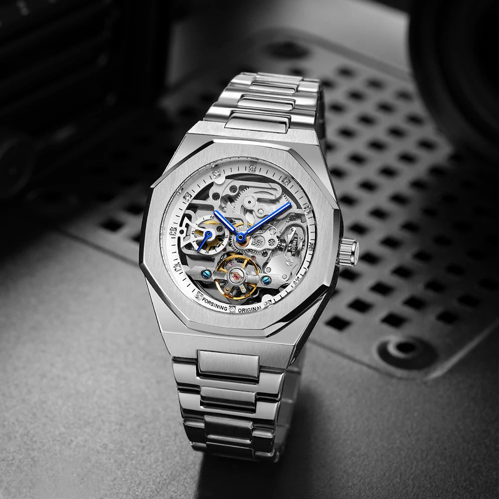Forsining Skeleton Automatic Mechanical Watch for Men