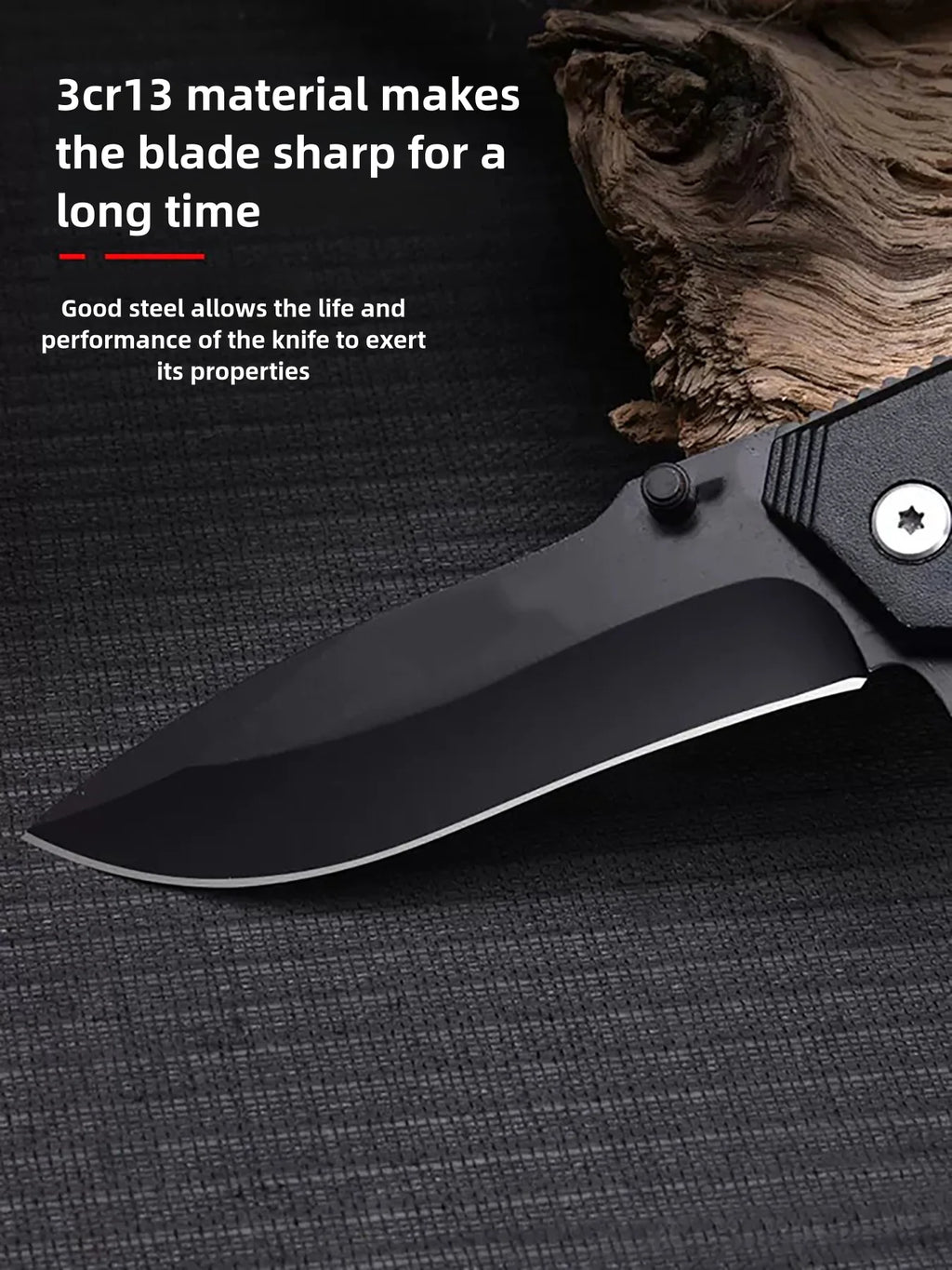 Men's Folding pocket knife, with pocket clip, stainless steel blade, for men and women