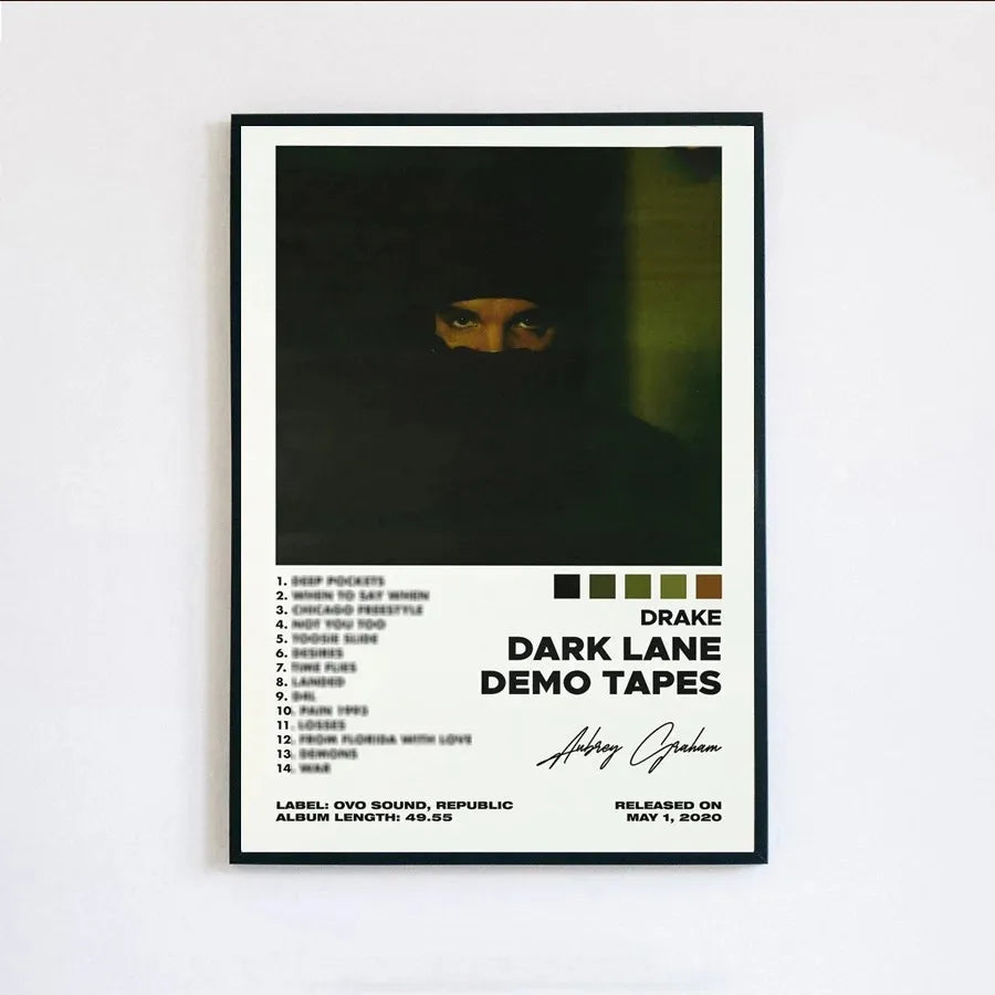 Poster Prints New Drake Music Album Cover Canvas Painting Wall Art