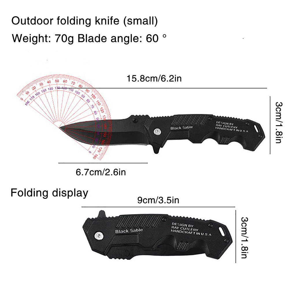 Men's Folding pocket knife, with pocket clip, stainless steel blade, for men and women