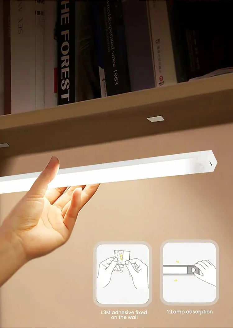 Wireless LED Night Lights Motion Sensor Lights Closet Kitchen Night Lights Bedroom Detector Light Cabinet Staircase Backlit