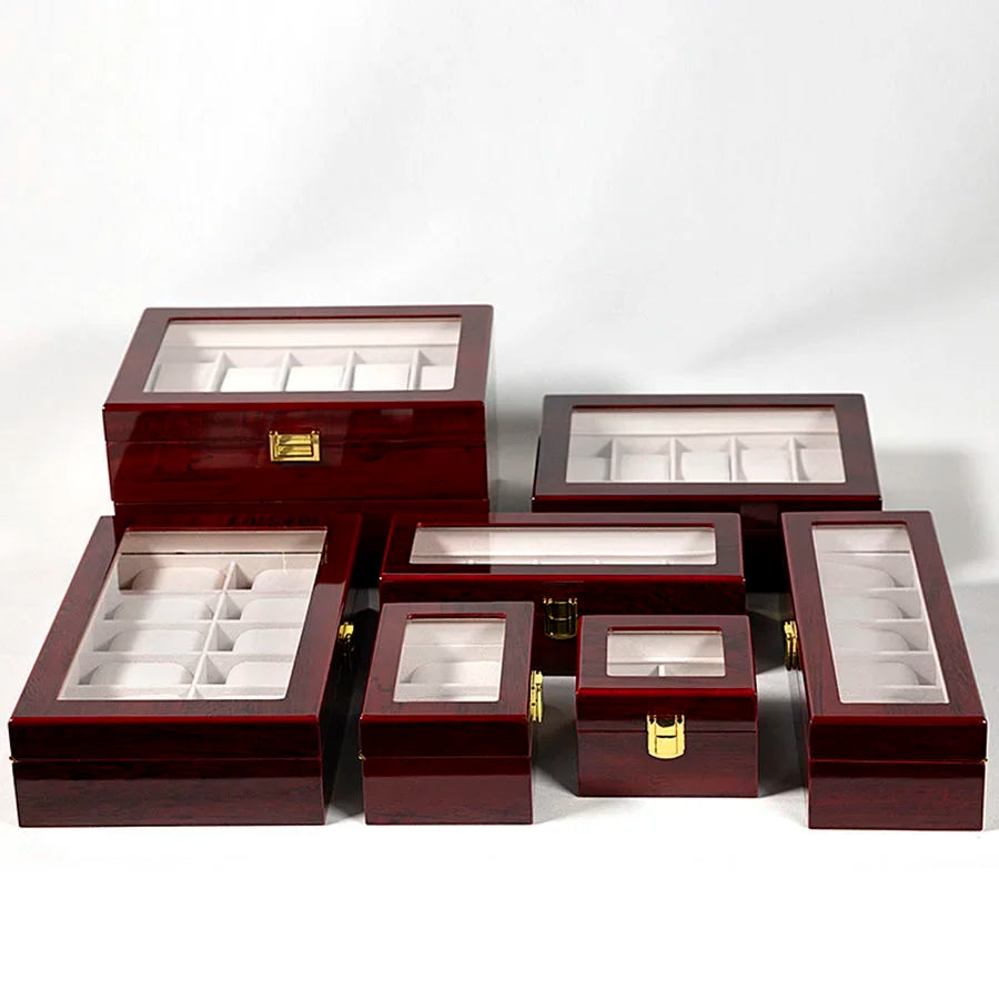 Wooden Watch Box/Watch Storage Case with 1/2/3/5/6/10/12 Slots