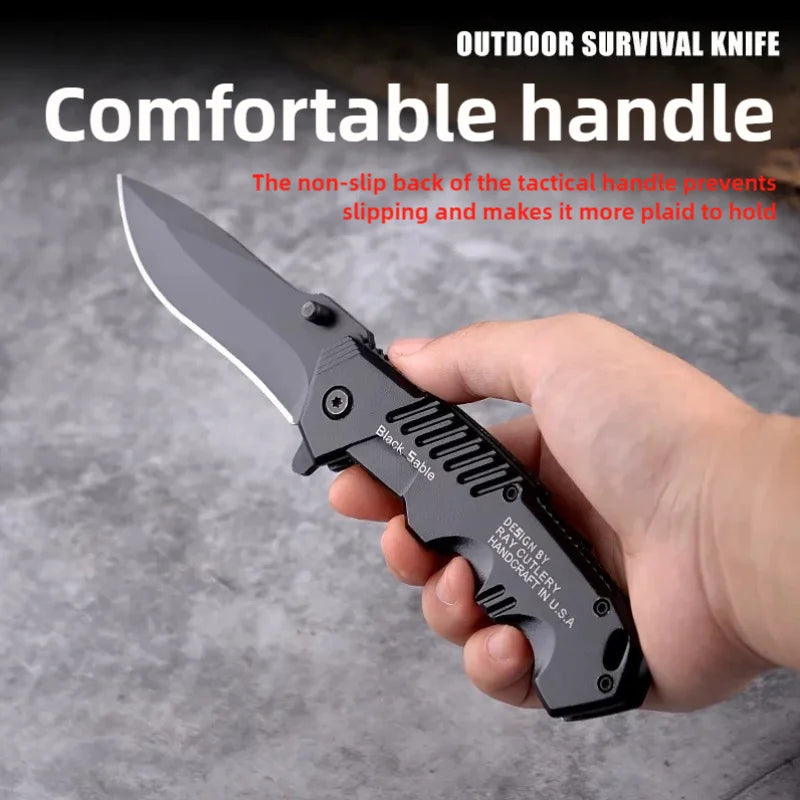 Men's Folding pocket knife, with pocket clip, stainless steel blade, for men and women