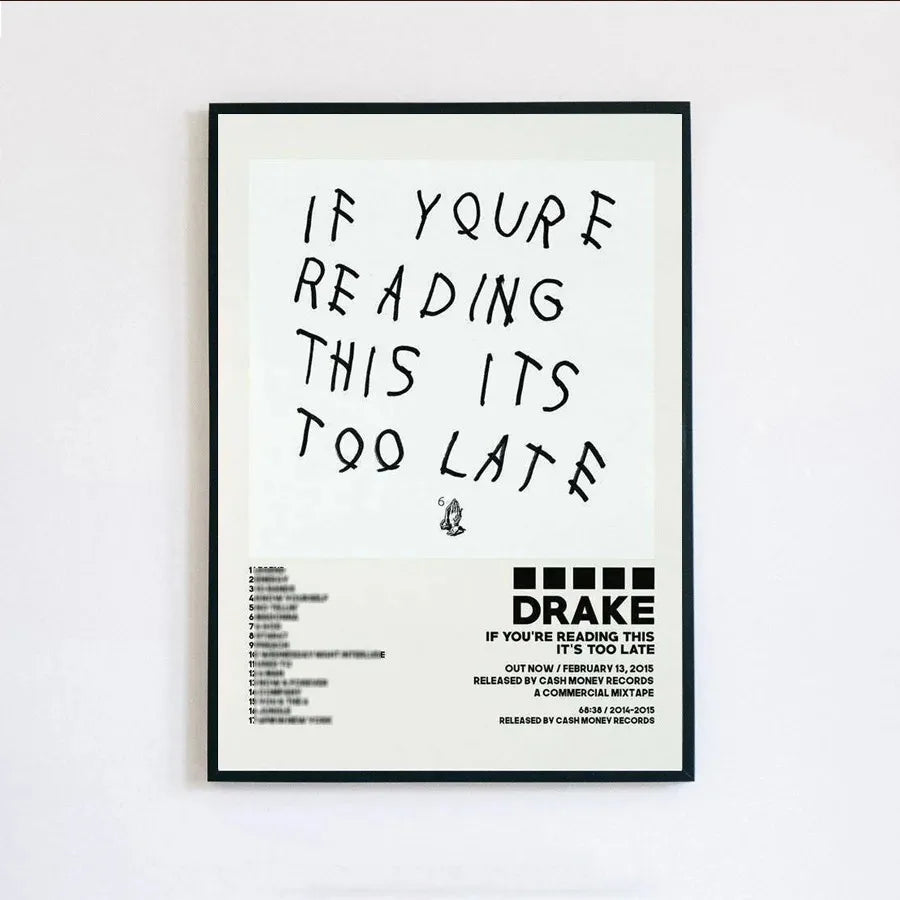 Poster Prints New Drake Music Album Cover Canvas Painting Wall Art