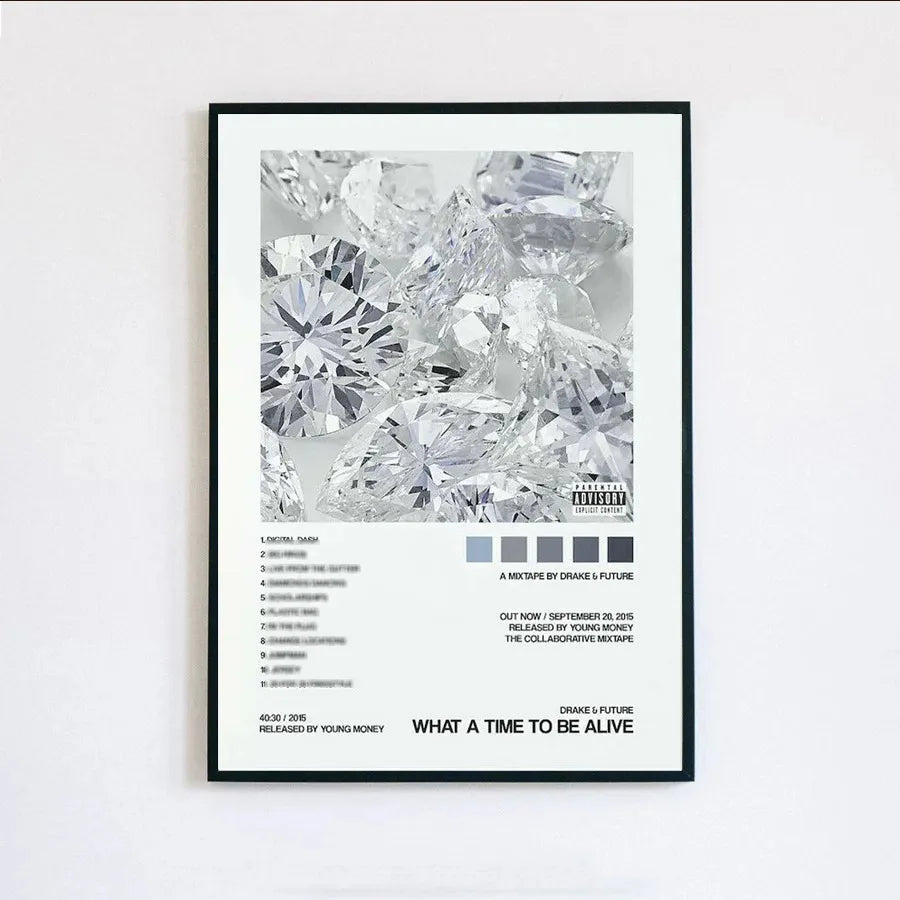 Poster Prints New Drake Music Album Cover Canvas Painting Wall Art