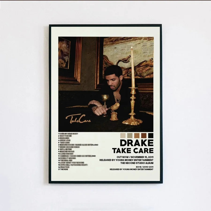 Poster Prints New Drake Music Album Cover Canvas Painting Wall Art