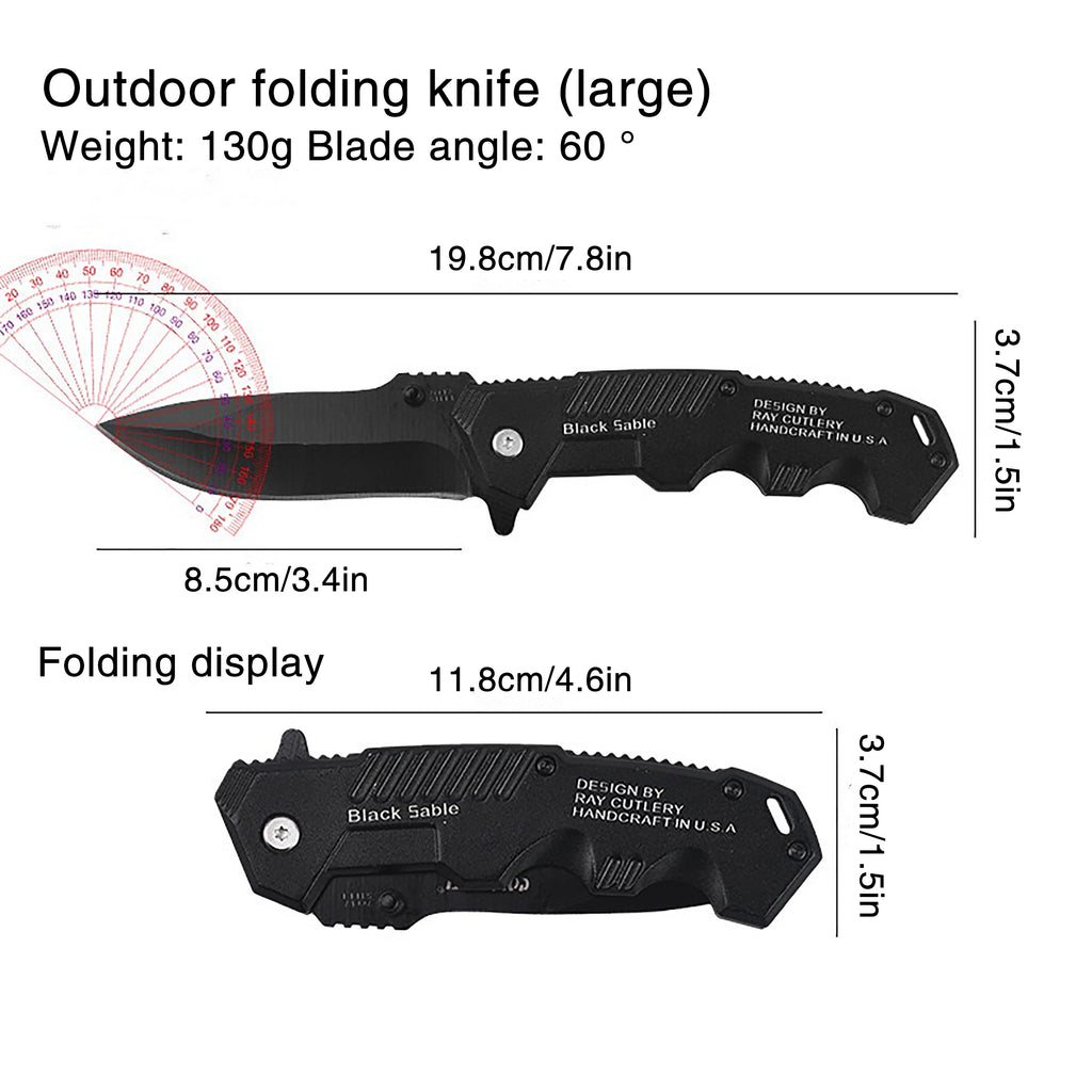 Men's Folding pocket knife, with pocket clip, stainless steel blade, for men and women