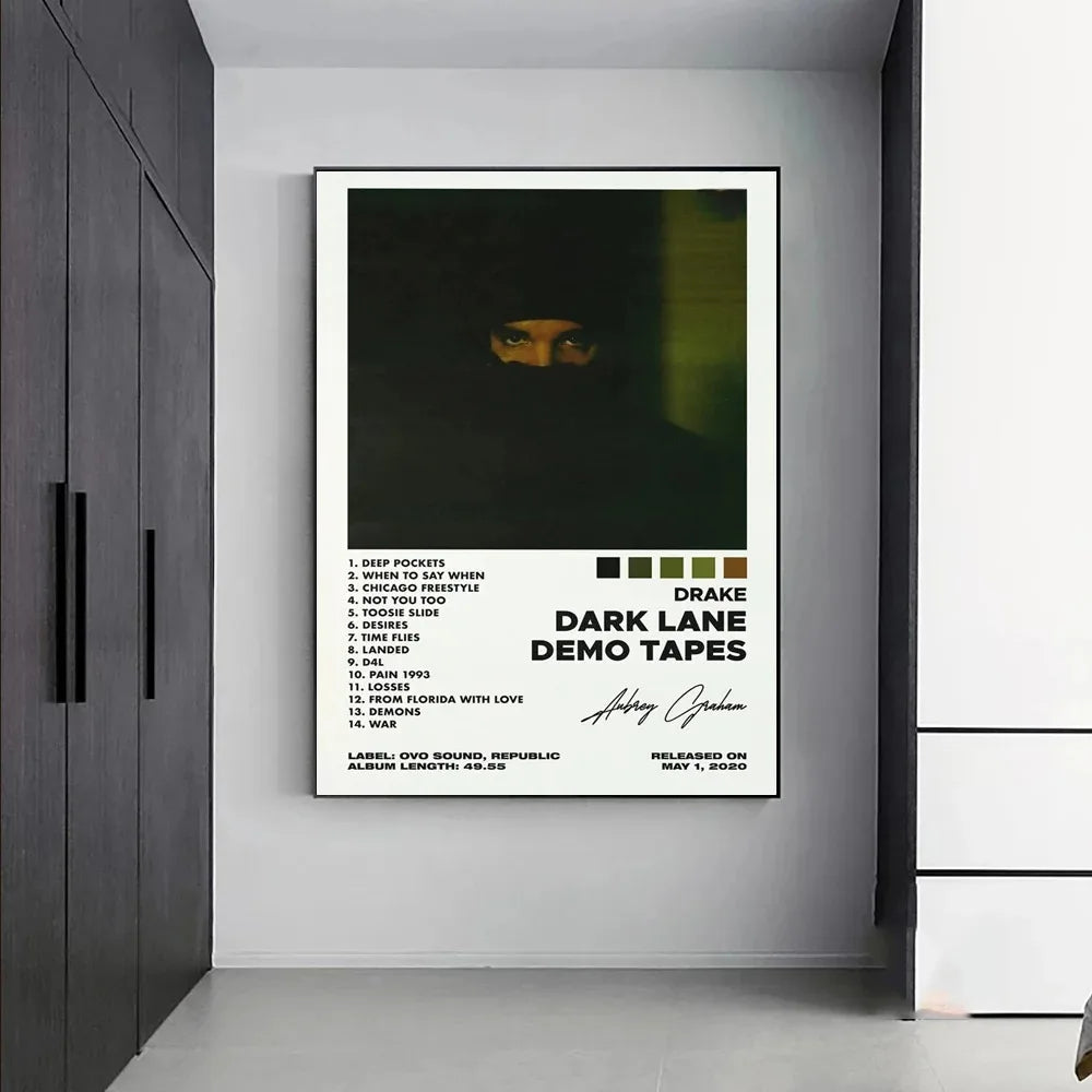 Poster Prints New Drake Music Album Cover Canvas Painting Wall Art